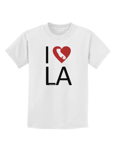 I Heart Los Angeles Childrens T-Shirt-Childrens T-Shirt-TooLoud-White-X-Small-Davson Sales