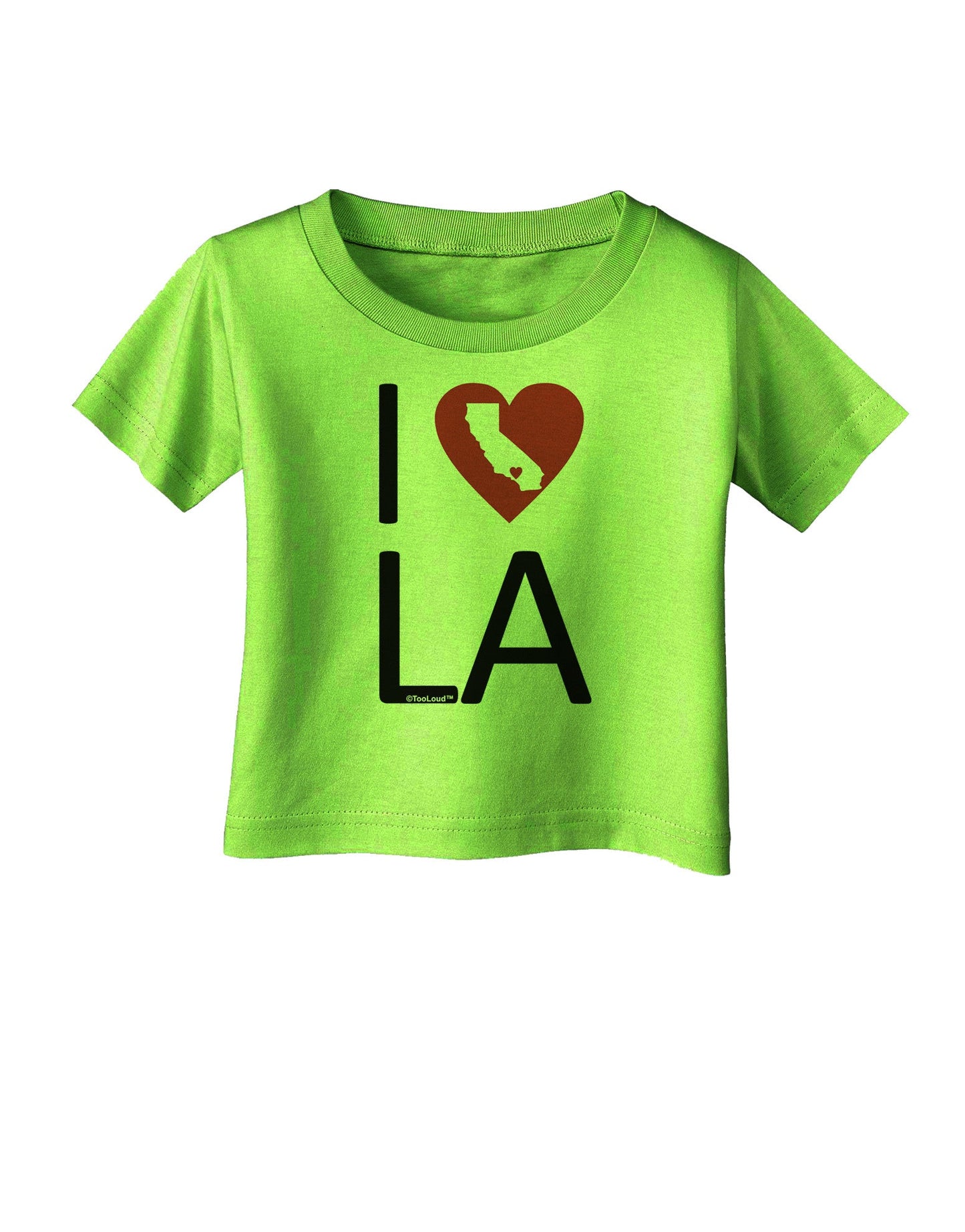 I Heart Los Angeles Infant T-Shirt-Infant T-Shirt-TooLoud-Lime-Green-06-Months-Davson Sales