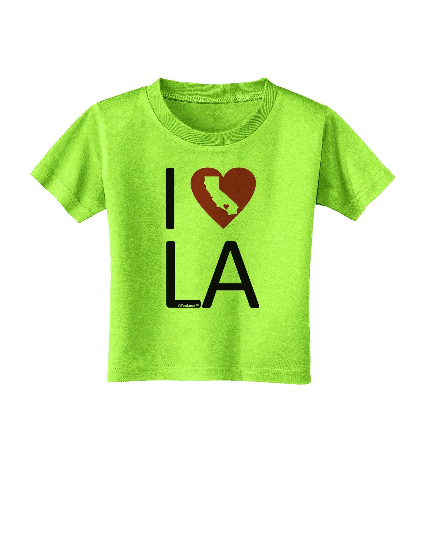 I Heart Los Angeles Toddler T-Shirt-Toddler T-Shirt-TooLoud-Lime-Green-2T-Davson Sales