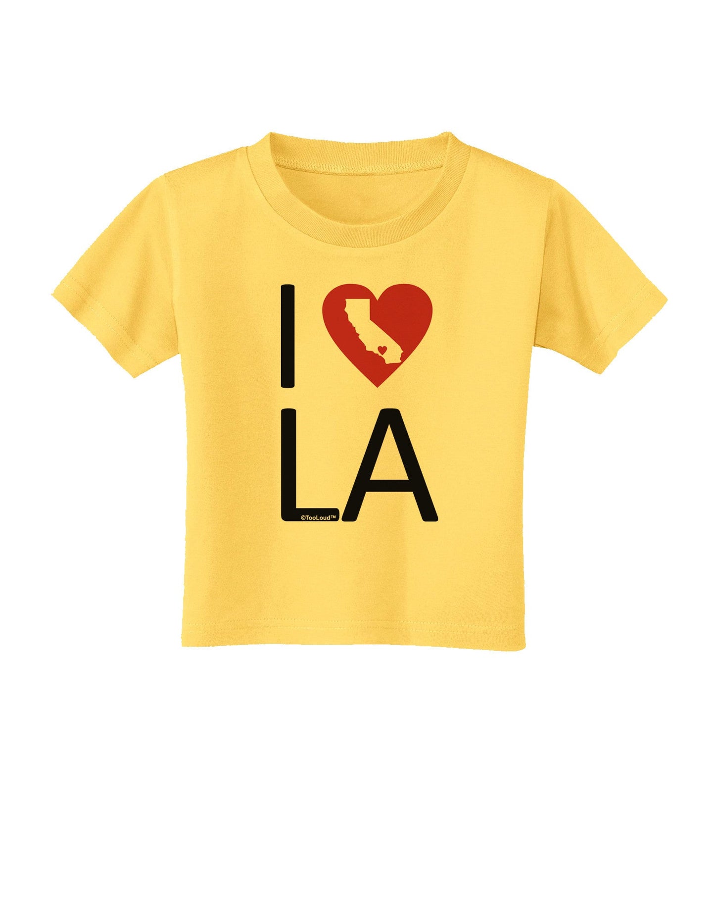 I Heart Los Angeles Toddler T-Shirt-Toddler T-Shirt-TooLoud-Yellow-2T-Davson Sales