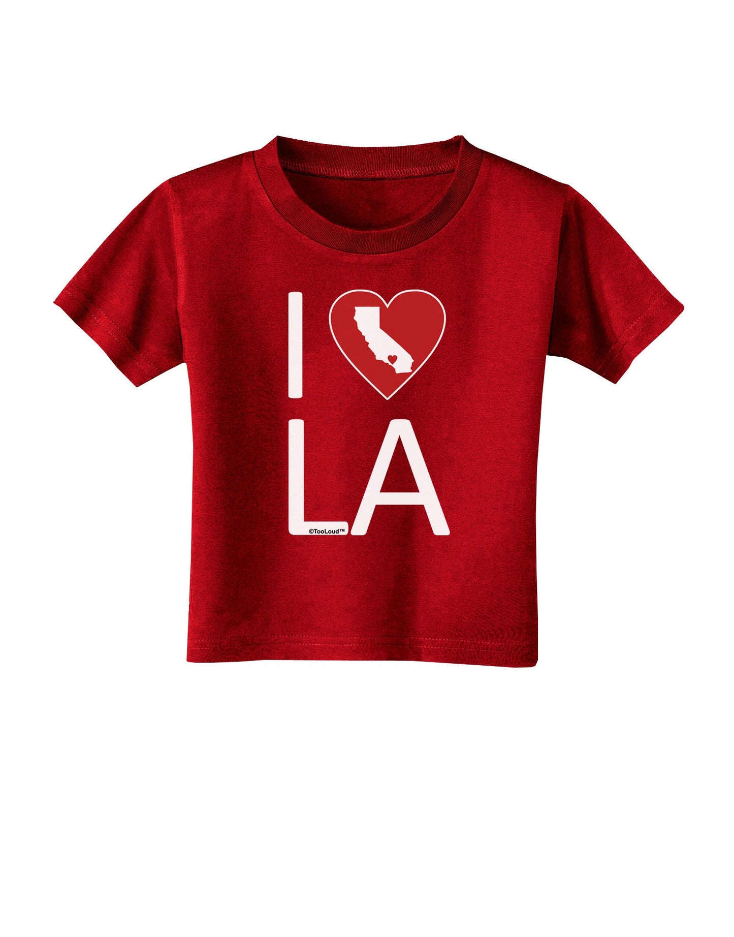 I Heart Los Angeles Toddler T-Shirt Dark-Toddler T-Shirt-TooLoud-Red-2T-Davson Sales