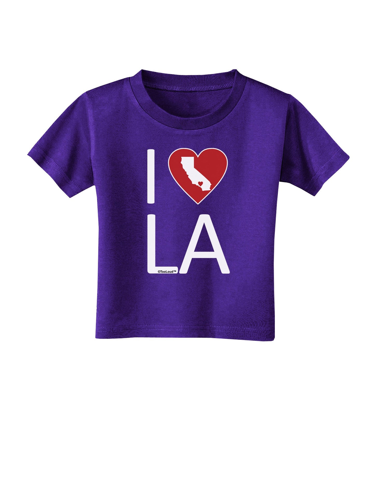 I Heart Los Angeles Toddler T-Shirt Dark-Toddler T-Shirt-TooLoud-Purple-2T-Davson Sales