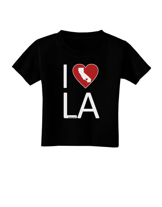 I Heart Los Angeles Toddler T-Shirt Dark-Toddler T-Shirt-TooLoud-Black-2T-Davson Sales