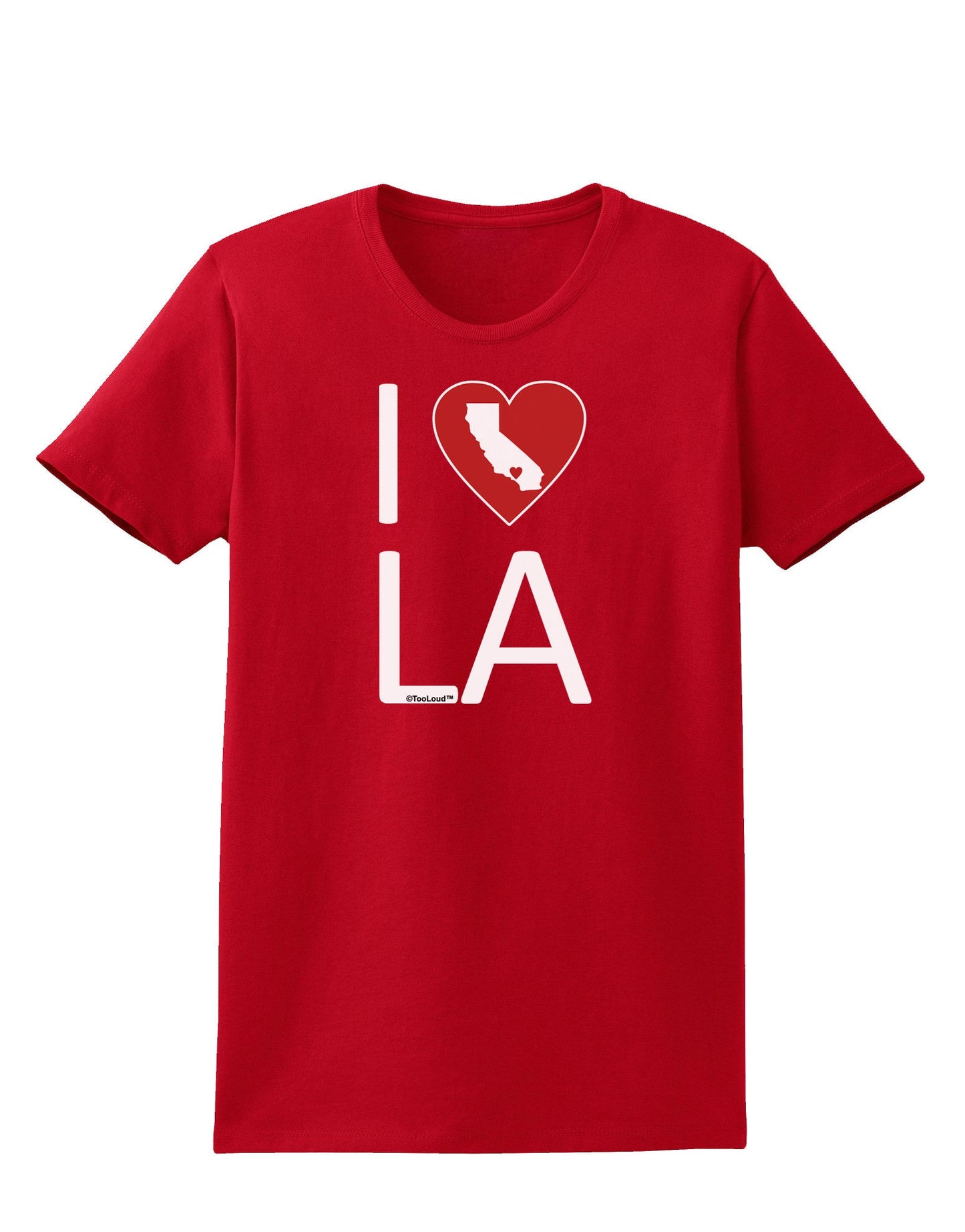 I Heart Los Angeles Womens Dark T-Shirt-Womens T-Shirt-TooLoud-Red-X-Small-Davson Sales