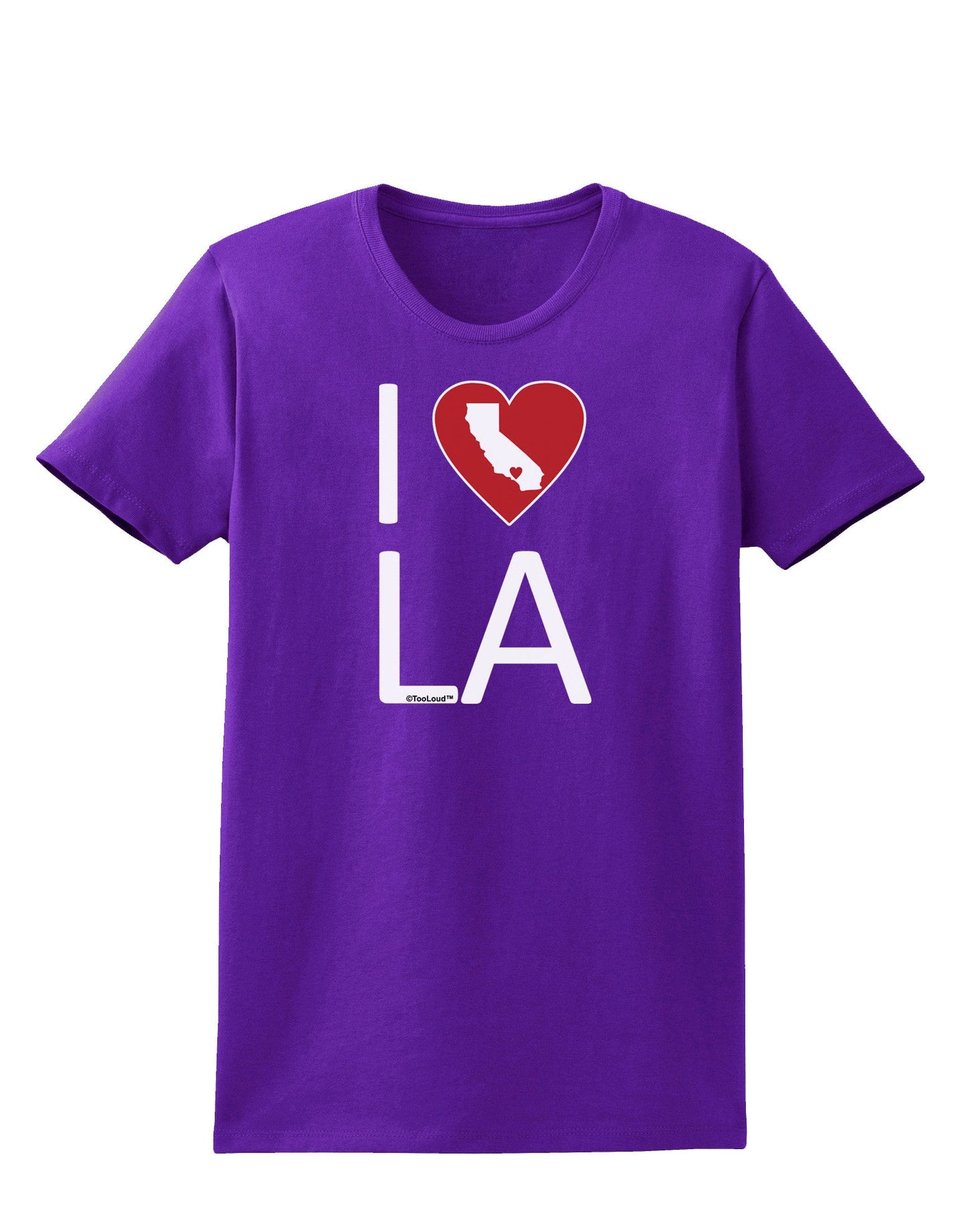 I Heart Los Angeles Womens Dark T-Shirt-Womens T-Shirt-TooLoud-Purple-X-Small-Davson Sales