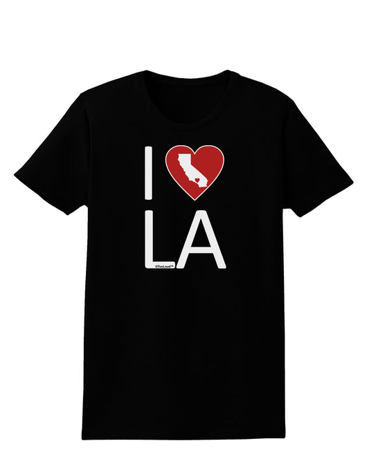 I Heart Los Angeles Womens Dark T-Shirt-Womens T-Shirt-TooLoud-Black-X-Small-Davson Sales