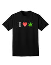 I Heart Marijuana Leaf Adult Dark T-Shirt-Mens T-Shirt-TooLoud-Black-Small-Davson Sales