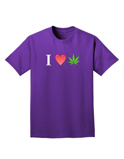 I Heart Marijuana Leaf Adult Dark T-Shirt-Mens T-Shirt-TooLoud-Purple-Small-Davson Sales