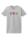 I Heart Marijuana Leaf Womens T-Shirt-Womens T-Shirt-TooLoud-AshGray-X-Small-Davson Sales