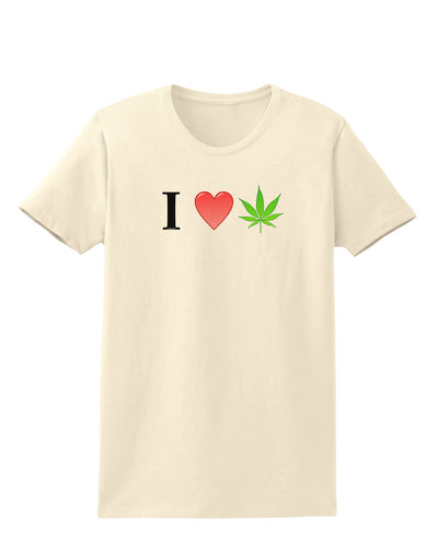 I Heart Marijuana Leaf Womens T-Shirt-Womens T-Shirt-TooLoud-Natural-X-Small-Davson Sales