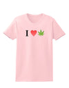 I Heart Marijuana Leaf Womens T-Shirt-Womens T-Shirt-TooLoud-PalePink-X-Small-Davson Sales