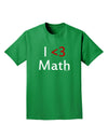 I Heart Math Adult Dark T-Shirt by TooLoud-Mens T-Shirt-TooLoud-Kelly-Green-Small-Davson Sales