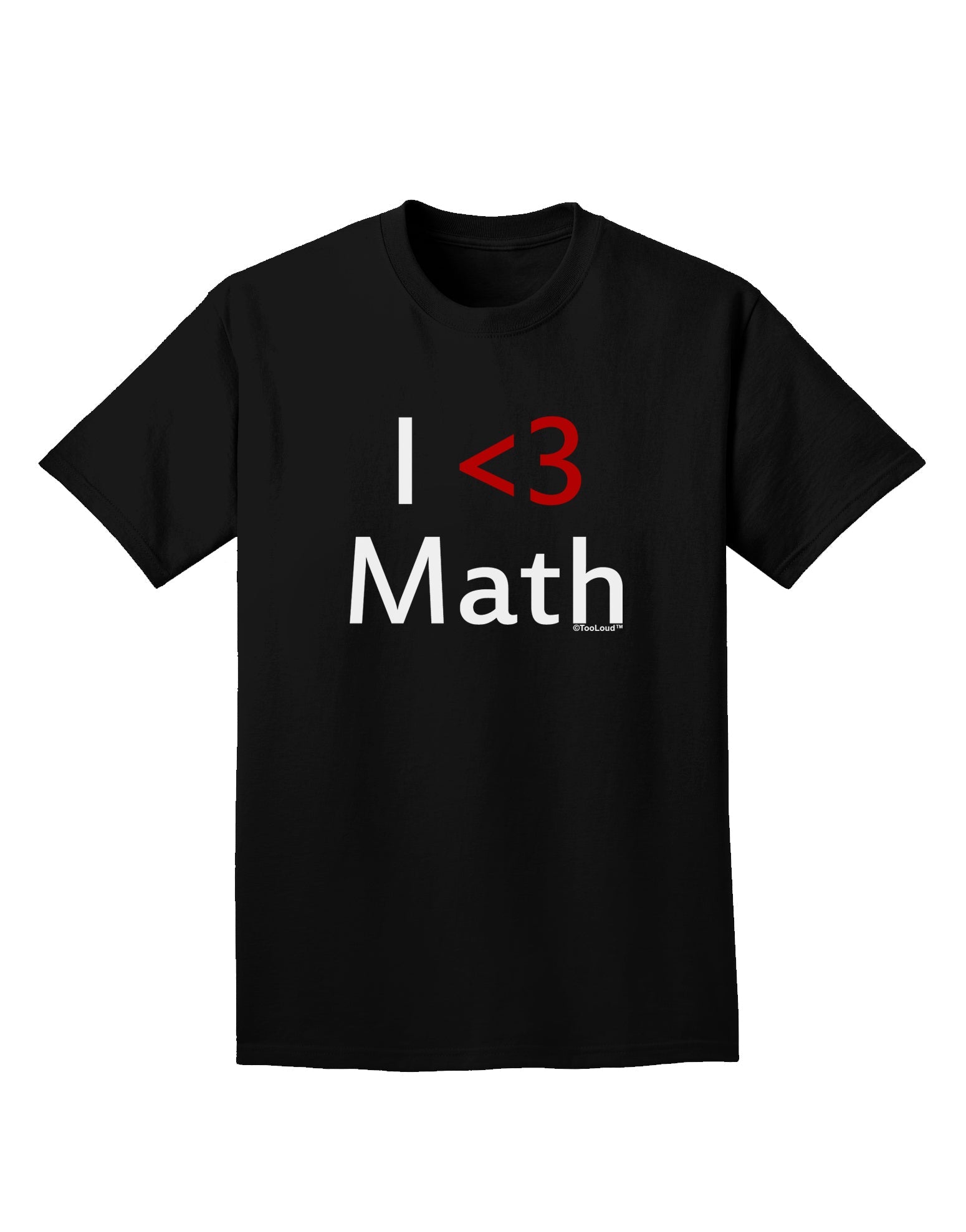 I Heart Math Adult Dark T-Shirt by TooLoud-Mens T-Shirt-TooLoud-Black-Small-Davson Sales