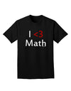 I Heart Math Adult Dark T-Shirt by TooLoud-Mens T-Shirt-TooLoud-Black-Small-Davson Sales