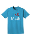 I Heart Math Adult Dark T-Shirt by TooLoud-Mens T-Shirt-TooLoud-Turquoise-Small-Davson Sales