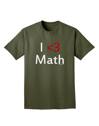 I Heart Math Adult Dark T-Shirt by TooLoud-Mens T-Shirt-TooLoud-Military-Green-Small-Davson Sales