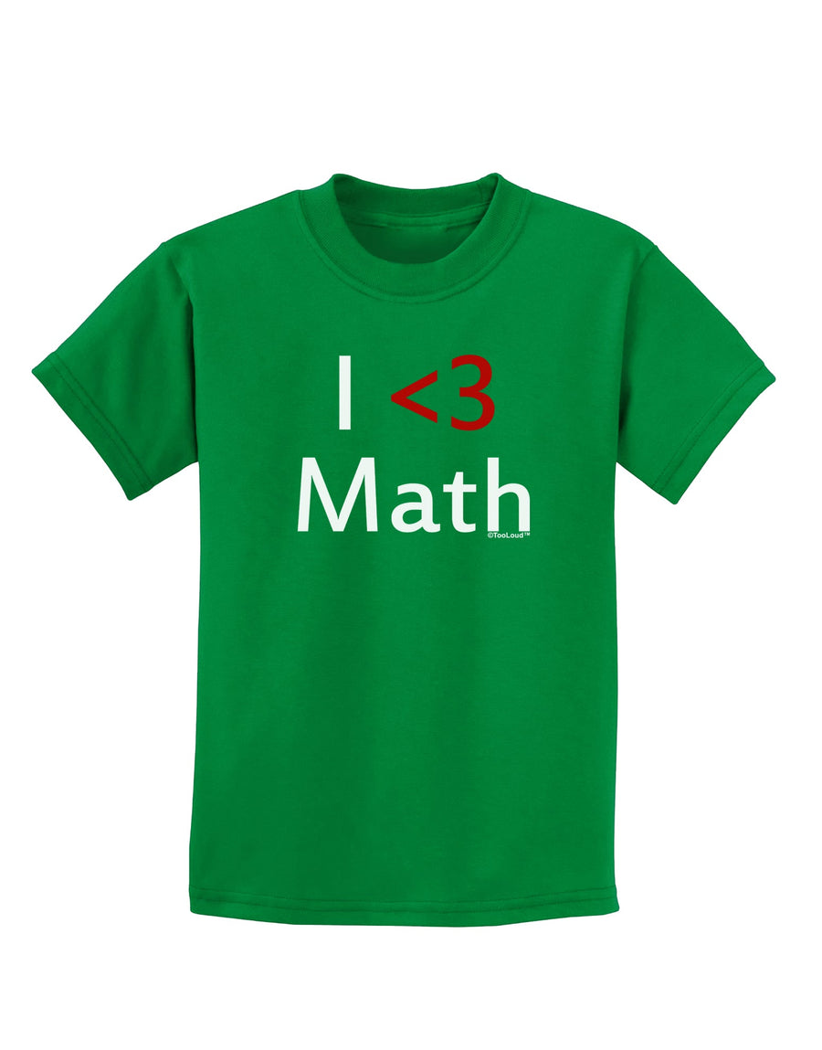 I Heart Math Childrens Dark T-Shirt by TooLoud-Childrens T-Shirt-TooLoud-Black-X-Small-Davson Sales