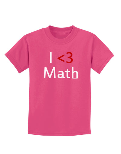 I Heart Math Childrens Dark T-Shirt by TooLoud-Childrens T-Shirt-TooLoud-Sangria-X-Small-Davson Sales