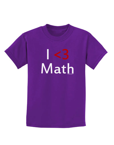 I Heart Math Childrens Dark T-Shirt by TooLoud-Childrens T-Shirt-TooLoud-Purple-X-Small-Davson Sales