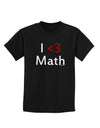 I Heart Math Childrens Dark T-Shirt by TooLoud-Childrens T-Shirt-TooLoud-Black-X-Small-Davson Sales