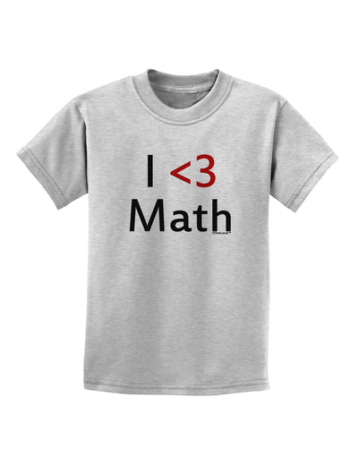 I Heart Math Childrens T-Shirt by TooLoud-Childrens T-Shirt-TooLoud-AshGray-X-Small-Davson Sales