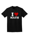 I Heart Math Distressed Adult Dark T-Shirt by TooLoud-Mens T-Shirt-TooLoud-Black-Small-Davson Sales