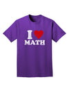 I Heart Math Distressed Adult Dark T-Shirt by TooLoud-Mens T-Shirt-TooLoud-Purple-Small-Davson Sales