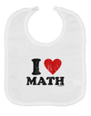 I Heart Math Distressed Baby Bib by TooLoud