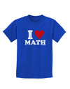 I Heart Math Distressed Childrens Dark T-Shirt by TooLoud-Childrens T-Shirt-TooLoud-Royal-Blue-X-Small-Davson Sales