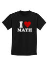 I Heart Math Distressed Childrens Dark T-Shirt by TooLoud-Childrens T-Shirt-TooLoud-Black-X-Small-Davson Sales