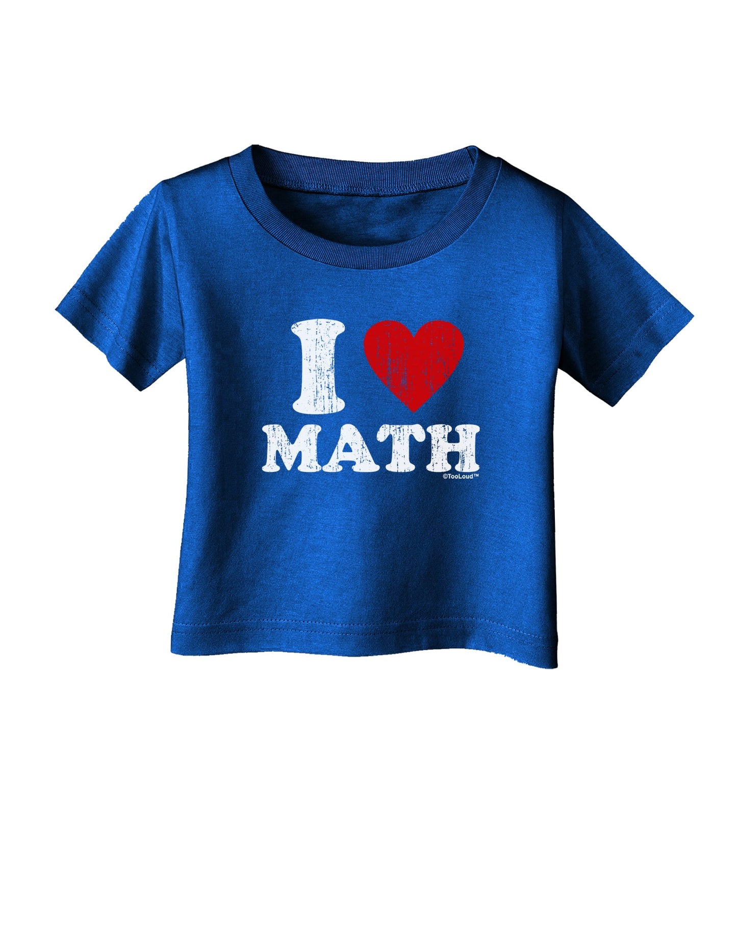 I Heart Math Distressed Infant T-Shirt Dark by TooLoud-Infant T-Shirt-TooLoud-Royal-Blue-06-Months-Davson Sales
