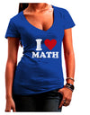 I Heart Math Distressed Juniors V-Neck Dark T-Shirt by TooLoud-Womens V-Neck T-Shirts-TooLoud-Royal-Blue-Juniors Fitted Small-Davson Sales