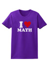 I Heart Math Distressed Womens Dark T-Shirt by TooLoud-Womens T-Shirt-TooLoud-Purple-X-Small-Davson Sales