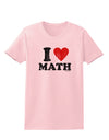 I Heart Math Distressed Womens T-Shirt by TooLoud-Womens T-Shirt-TooLoud-PalePink-X-Small-Davson Sales