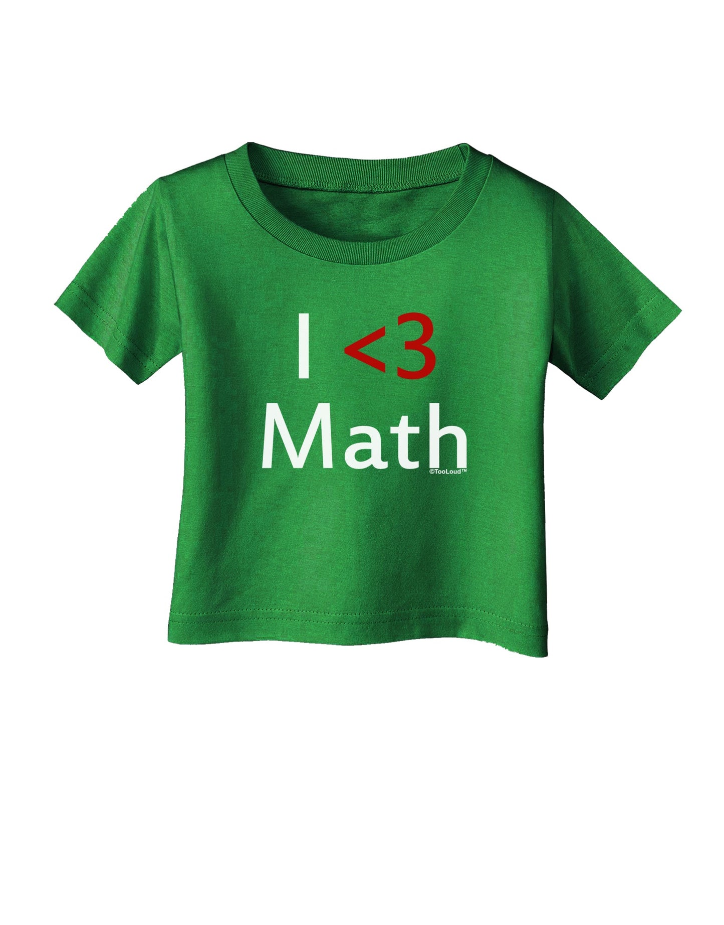 I Heart Math Infant T-Shirt Dark by TooLoud-Infant T-Shirt-TooLoud-Clover-Green-06-Months-Davson Sales