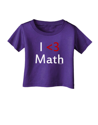 I Heart Math Infant T-Shirt Dark by TooLoud-Infant T-Shirt-TooLoud-Purple-06-Months-Davson Sales
