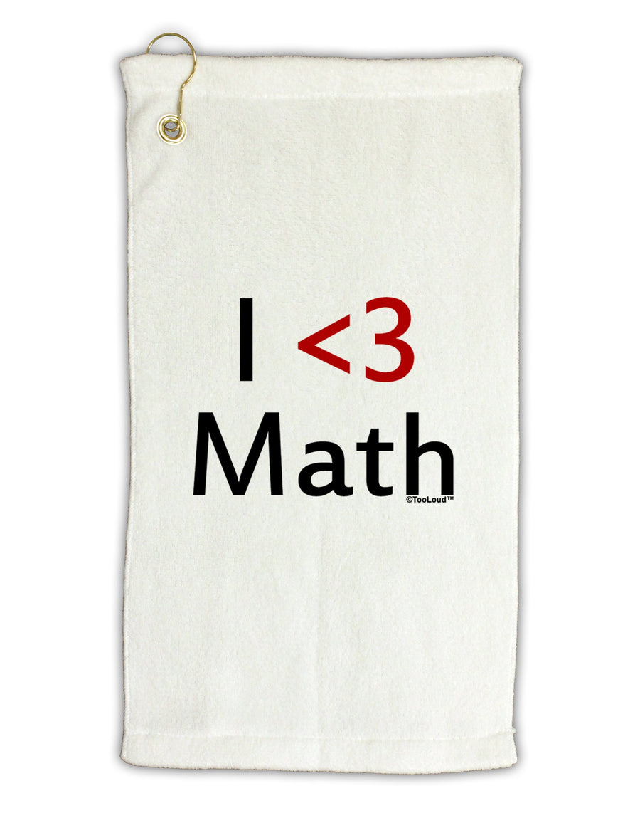 I Heart Math Micro Terry Gromet Golf Towel 16 x 25 inch by TooLoud-Golf Towel-TooLoud-White-Davson Sales