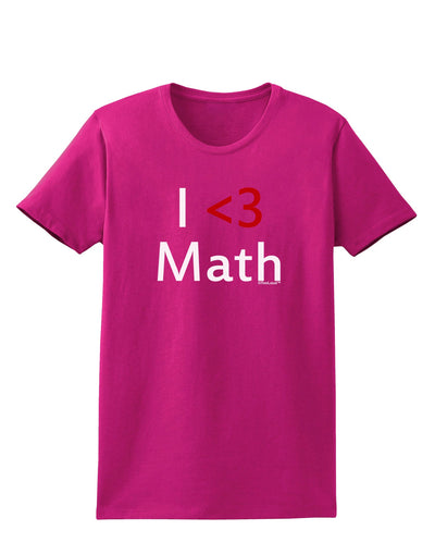 I Heart Math Womens Dark T-Shirt by TooLoud-Womens T-Shirt-TooLoud-Hot-Pink-Small-Davson Sales