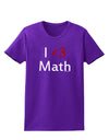 I Heart Math Womens Dark T-Shirt by TooLoud-Womens T-Shirt-TooLoud-Purple-X-Small-Davson Sales