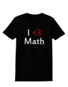 I Heart Math Womens Dark T-Shirt by TooLoud-Womens T-Shirt-TooLoud-Black-X-Small-Davson Sales