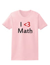 I Heart Math Womens T-Shirt by TooLoud-Womens T-Shirt-TooLoud-PalePink-X-Small-Davson Sales