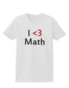 I Heart Math Womens T-Shirt by TooLoud-Womens T-Shirt-TooLoud-White-X-Small-Davson Sales