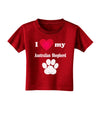 I Heart My Australian Shepherd Toddler T-Shirt Dark by TooLoud-Toddler T-Shirt-TooLoud-Red-2T-Davson Sales