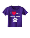 I Heart My Australian Shepherd Toddler T-Shirt Dark by TooLoud-Toddler T-Shirt-TooLoud-Purple-2T-Davson Sales