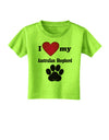 I Heart My Australian Shepherd Toddler T-Shirt by TooLoud-Toddler T-Shirt-TooLoud-Lime-Green-2T-Davson Sales