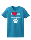 I Heart My Australian Shepherd Womens Dark T-Shirt by TooLoud-TooLoud-Turquoise-X-Small-Davson Sales