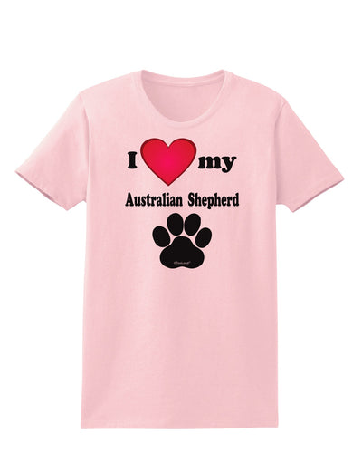 I Heart My Australian Shepherd Womens T-Shirt by TooLoud-TooLoud-PalePink-X-Small-Davson Sales