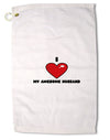 I Heart My Awesome Husband Premium Cotton Golf Towel - 16 x 25 inch by TooLoud-Golf Towel-TooLoud-16x25"-Davson Sales