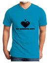 I Heart My Awesome Wife Adult V-Neck T-shirt by TooLoud-Mens V-Neck T-Shirt-TooLoud-Turquoise-Small-Davson Sales