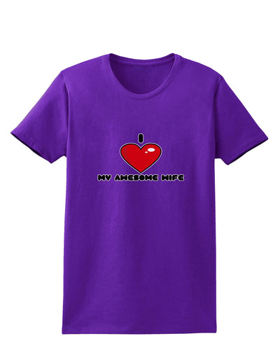 I Heart My Awesome Wife Womens Dark T-Shirt by TooLoud-TooLoud-Purple-X-Small-Davson Sales